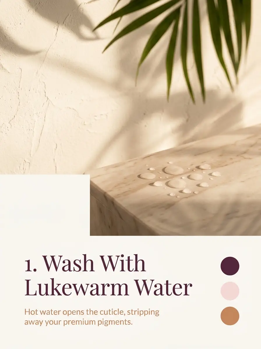 Slide 2: 1. Wash With Lukewarm Water